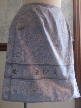 90s vintage Sigrid Olsen Sport Cotton Wrap Mini Skirt Size 4 Paisley/batik print